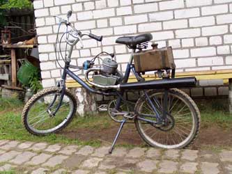 Самокат из велосипеда Стелс и бензопилы Дружба